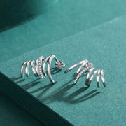 sterling silver stone-set earrings, view 4 - MRSLM