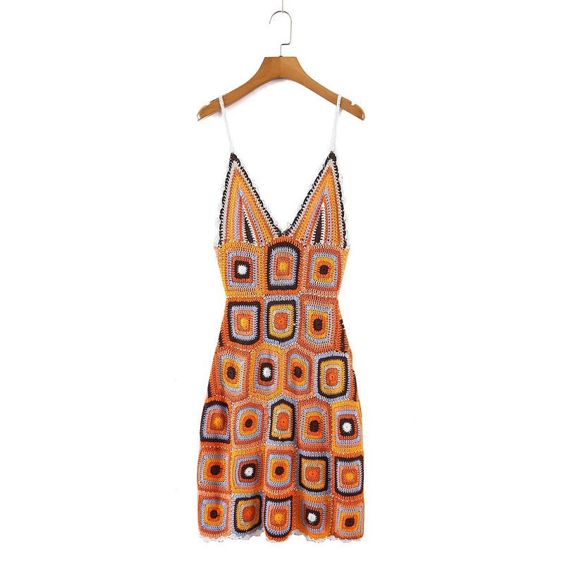 plaid sling dress, view 3 - MRSLM