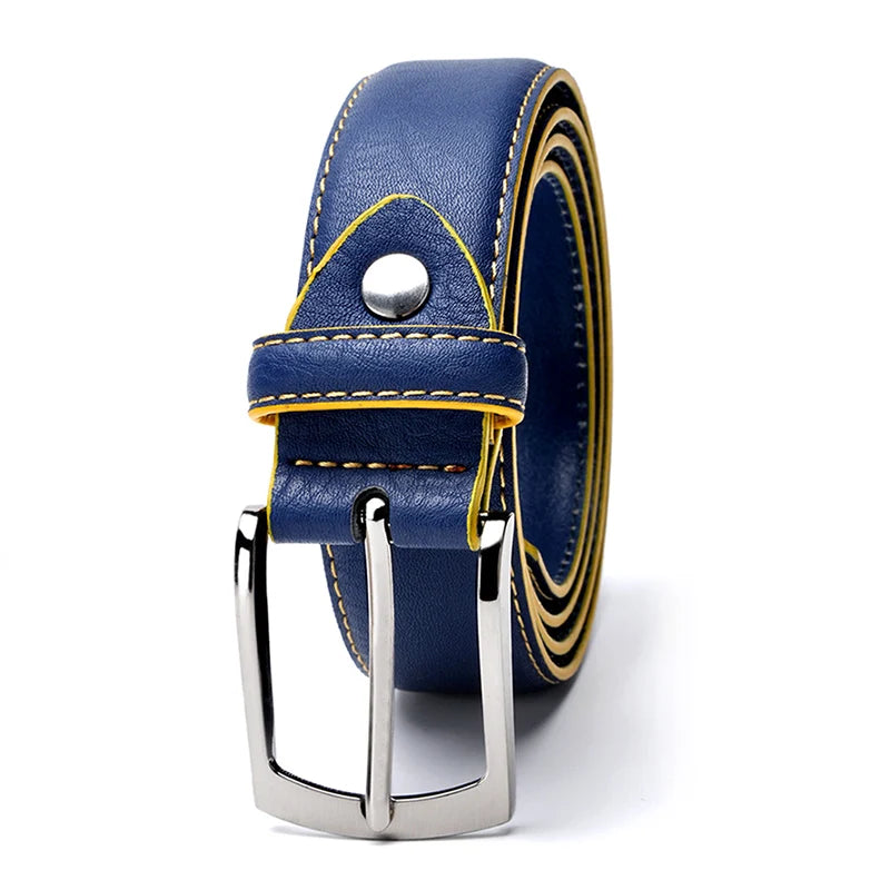 men's casual bonded leather belt, view 2 - MRSLM