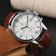 casual leather belt quartz watch, view 15 - MRSLM