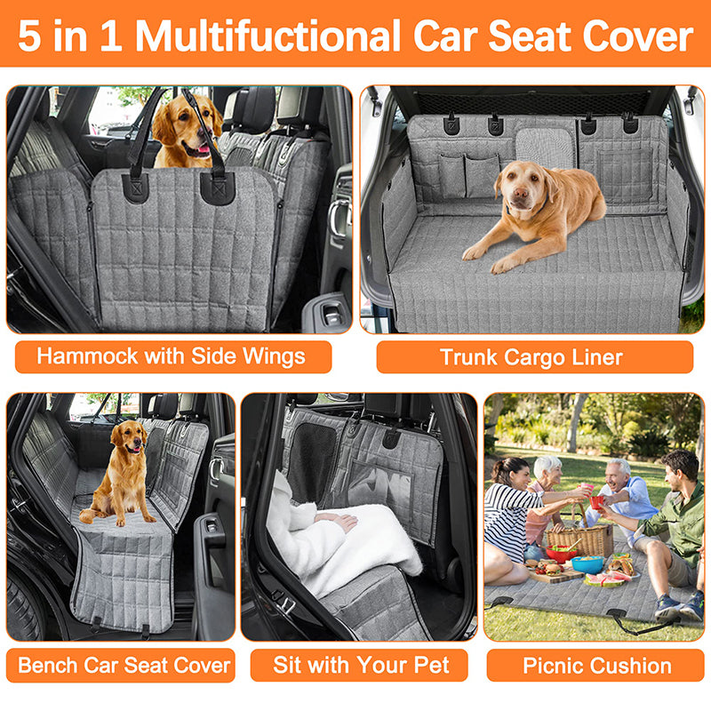 pet car seat cover hammock for dogs, view 3 - MRSLM