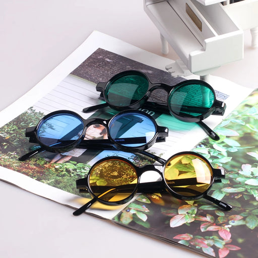 colorful steampunk round sunglasses - MRSLM