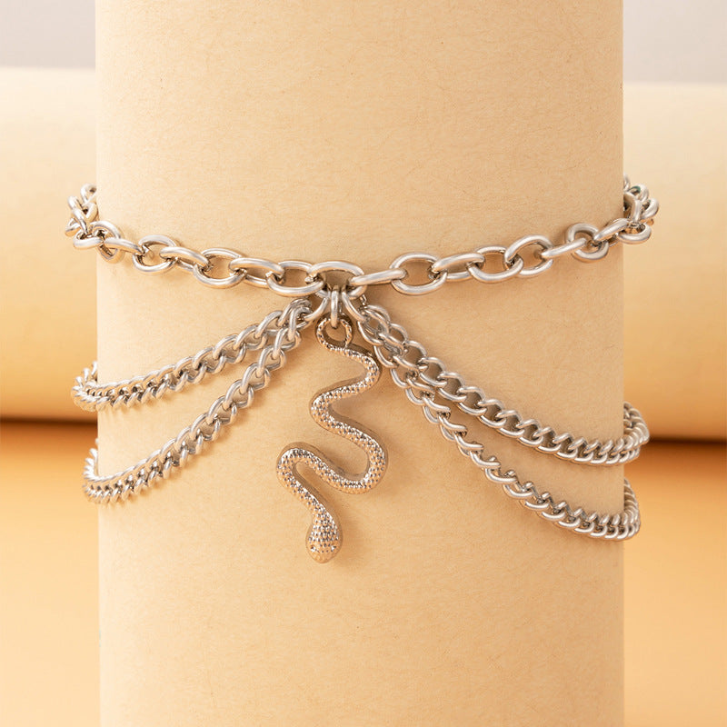 boho starfish anklet, view 3 - MRSLM