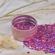 iridescent silver nail glitter, view 3 - MRSLM