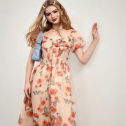 floral v-neck midi dress - MRSLM
