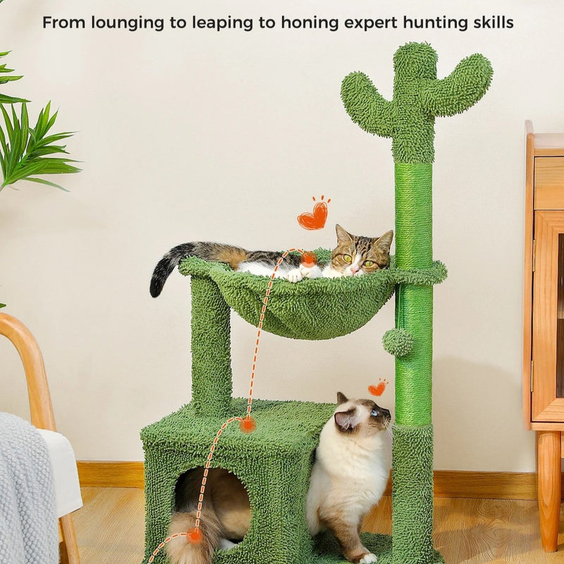 cactus cat tree condo, view 4 - MRSLM