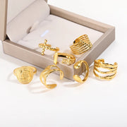 Stainless steel minimalist rings, view 16 - MRSLM