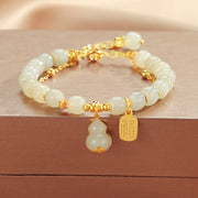 hetian jade silver gourd double bracelet, view 3 - MRSLM