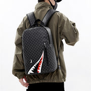 shark backpack for men, view 4 - MRSLM