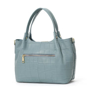 crocodile pattern leather handbag, view 7 - MRSLM