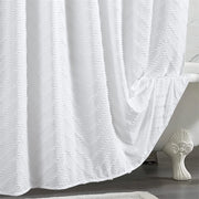 modern farmhouse waterproof white shower curtain - MRSLM