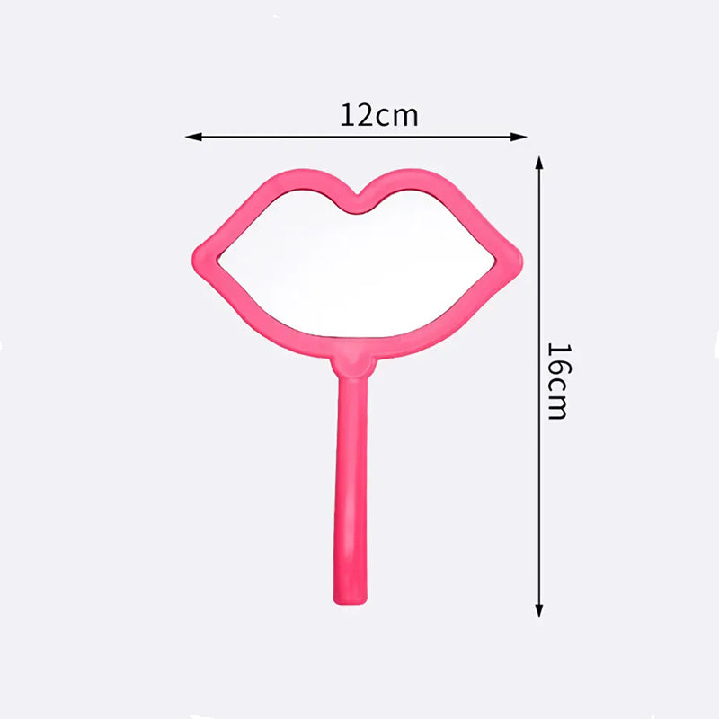 Lip shaped handheld makeup mirror, view 14 - MRSLM