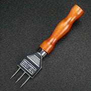 stainless steel ice crusher with wooden handle, view 6 - MRSLM