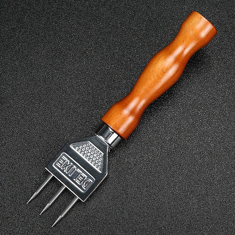 stainless steel ice crusher with wooden handle, view 6 - MRSLM