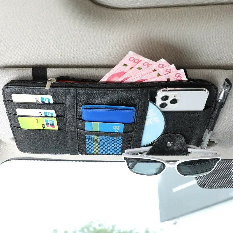 car sun visor organizer with pen holder, view 3 - MRSLM