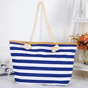 Striped beach tote bag, view 5 - MRSLM