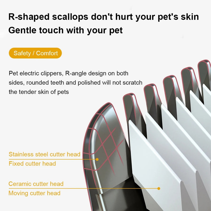 USB rechargeable pet hair grooming clipper, view 6 - MRSLM