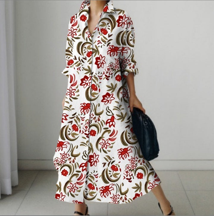 women's loose printed dress, view 11 - MRSLM