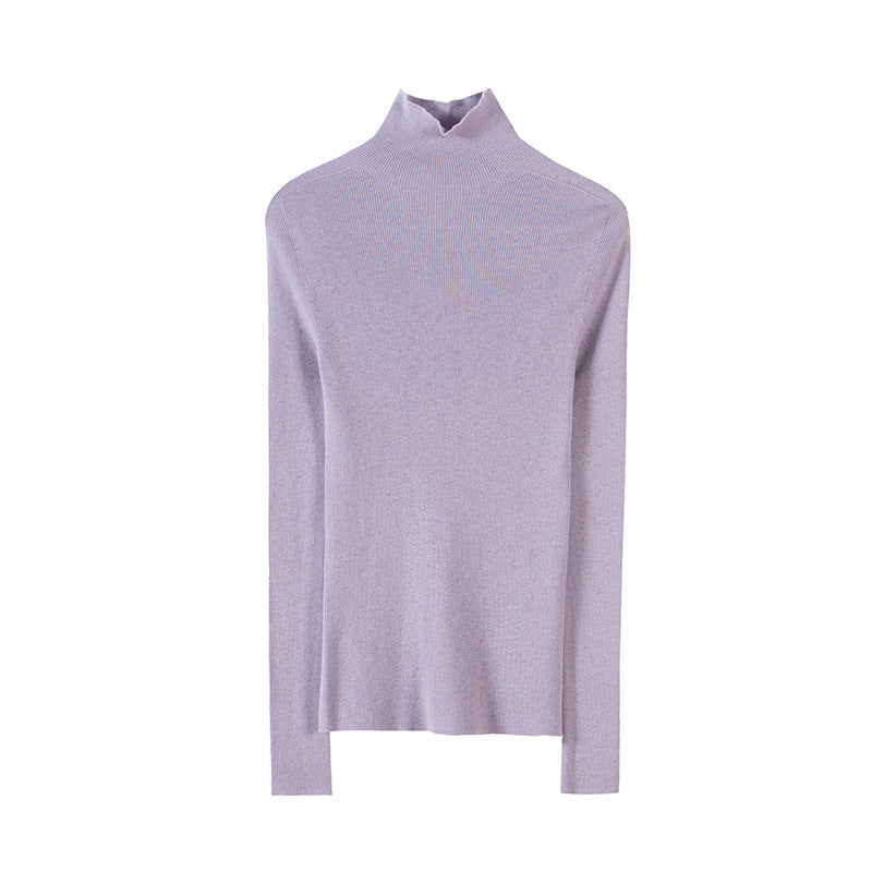 women's slim knit long sleeve top, view 8 - MRSLM