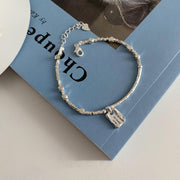 women's s925 silver love tag bracelet, view 6 - MRSLM