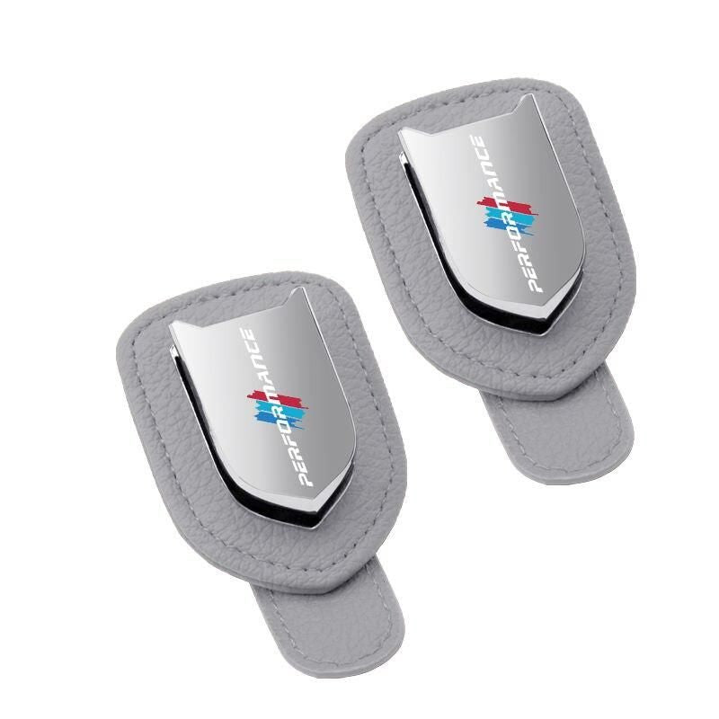 leather alloy car visor clip for sunglasses, view 8 - MRSLM