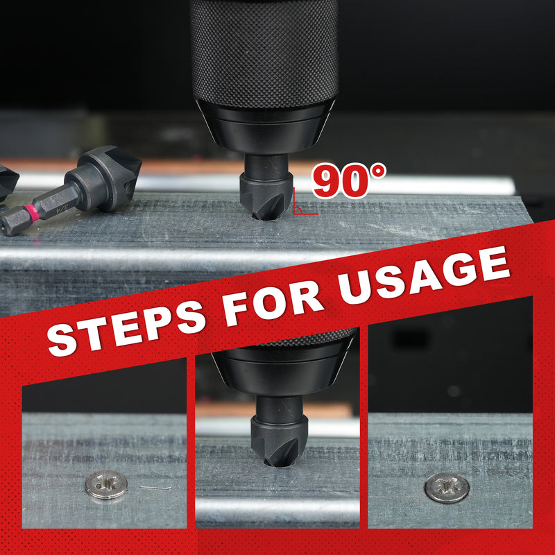 countersink drill bit set for metal, view 7 - MRSLM