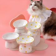 ceramic pet bowl with dots, view 10 - MRSLM