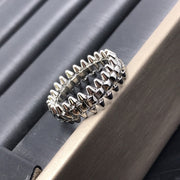 unisex v gold cnc bullet ring, view 4 - MRSLM