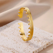 gold vintage cuff bracelet, view 6 - MRSLM