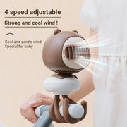 usb charging desktop folding fan, view 6 - MRSLM