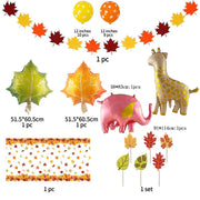 Thanksgiving maple leaf balloon set, view 5 - MRSLM