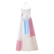 Floral lace halter dress, view 4 - MRSLM