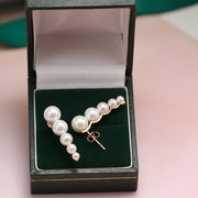 natural freshwater pearl earrings, view 4 - MRSLM