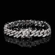9mm zircon cuban bracelet, view 2 - MRSLM