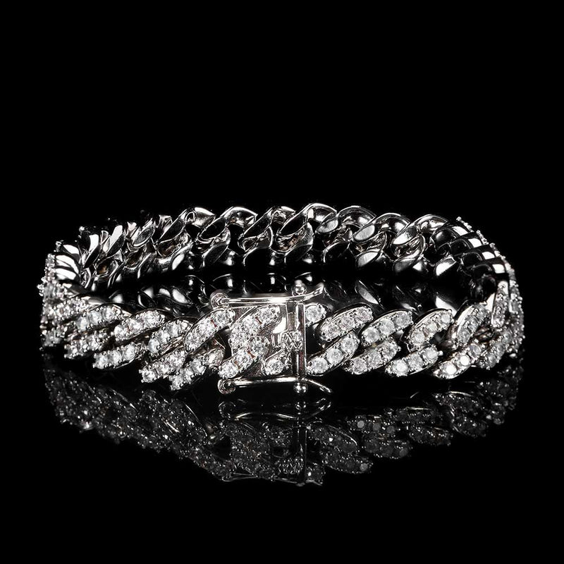 9mm zircon cuban bracelet, view 14 - MRSLM