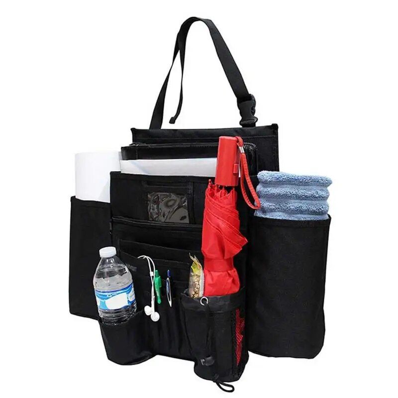 front seat car organizer with multi-pocket storage, view 6 - MRSLM