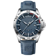men's sport leather strap watch, view 3 - MRSLM