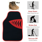 Universal car floor mats with red trim, view 7 - MRSLM