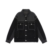 Color stitching denim coat, view 5 - MRSLM