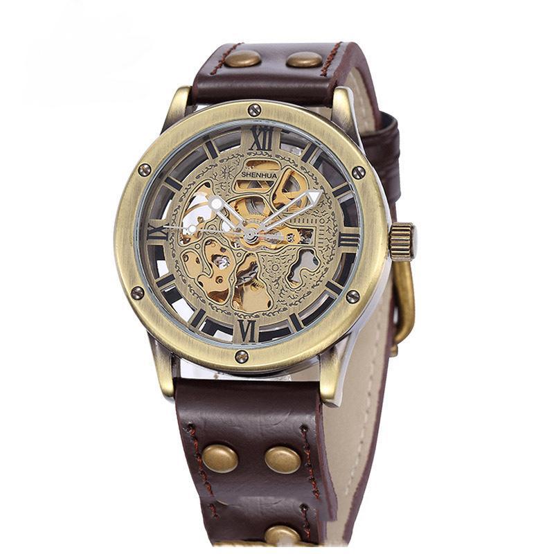men's hollowed-out retro automatic watch, view 11 - MRSLM
