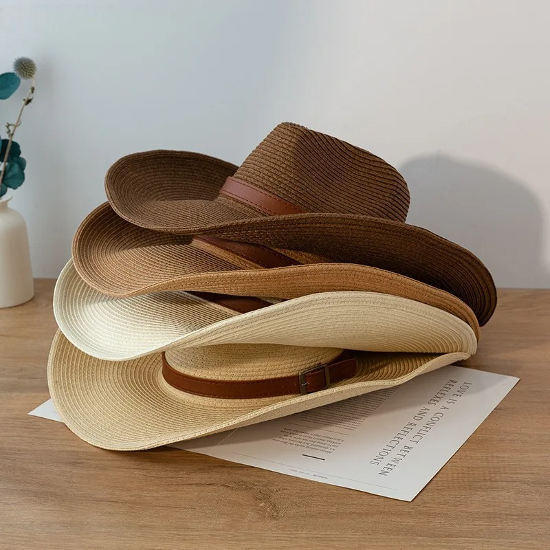 natural paper western cowboy hat, view 9 - MRSLM
