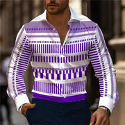men's 3D flower print shirt, view 4 - MRSLM