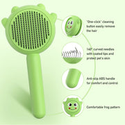 Self-cleaning pet grooming brush, view 4 - MRSLM