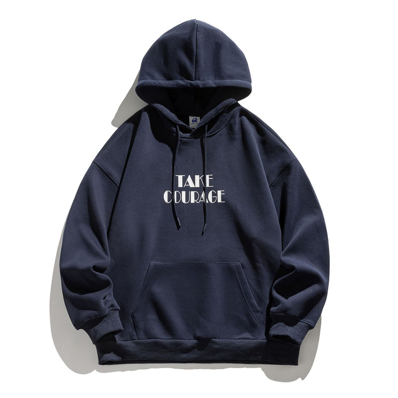 hooded sweater letter print loose top, view 8 - MRSLM