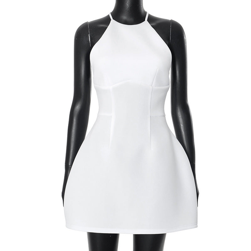 summer backless sling dress, view 7 - MRSLM