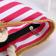 Striped beach tote bag, view 7 - MRSLM