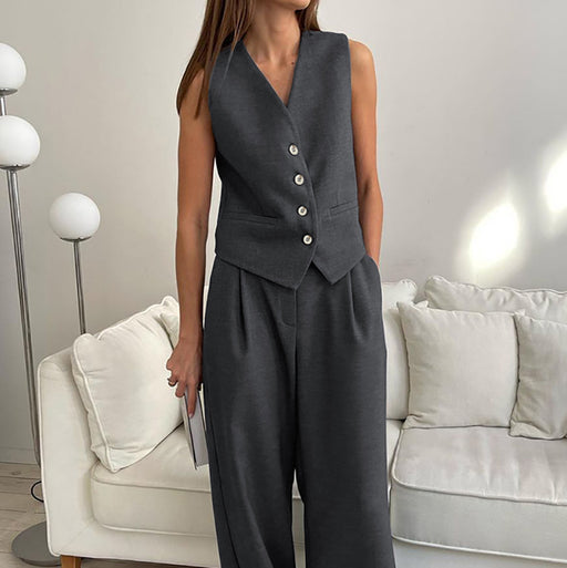 women's summer vest and trousers suit set - MRSLM