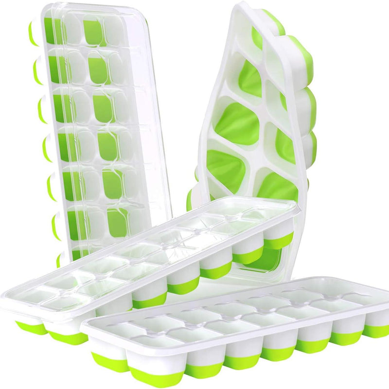 silicone ice cube tray with lid, view 3 - MRSLM