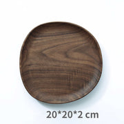 black walnut wooden serving plate, view 4 - MRSLM