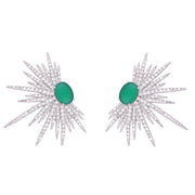 star heart zircon earrings, view 2 - MRSLM